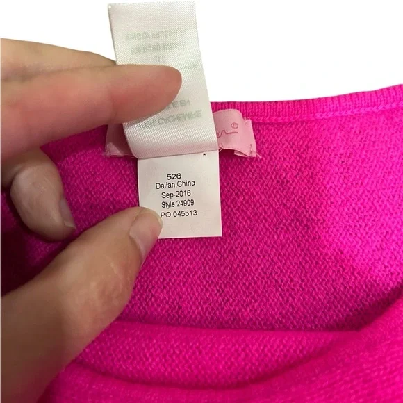 Lilly Pulitzer Kizzy cashmere tunic sweater size small/medium hot pink poncho
